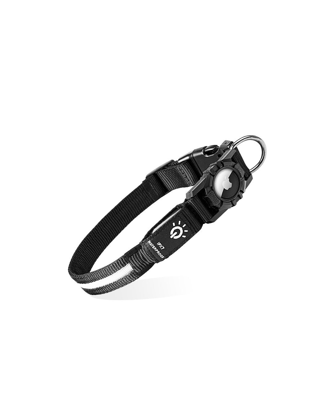 Lysande LED-halsband med AirTag-fack