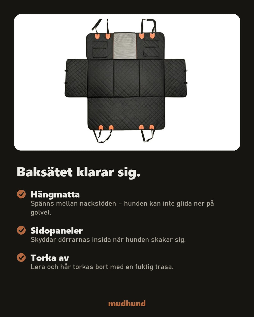 Baksätesskydd för hund – hängmatta som skyddar hela baksätet