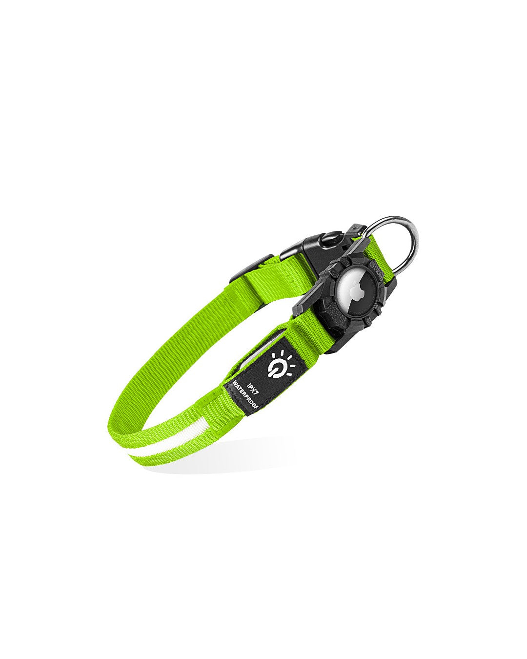 Lysande LED-halsband med AirTag-fack