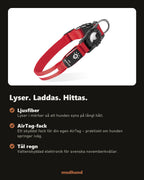 Lysande LED-halsband med AirTag-fack
