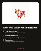 Varm fleeceoverall med luva – julmönster